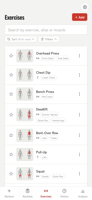 Never hunt for exercises